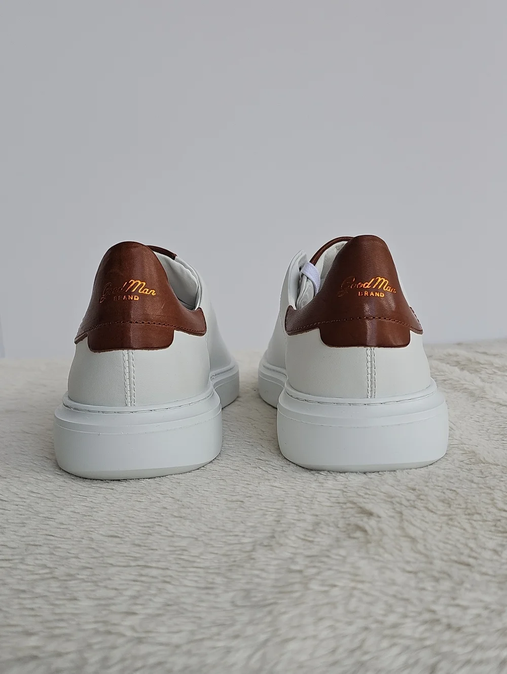 ​NIB Good Man Brand Men's White Leather Low Top Sneakers Sz 7.5